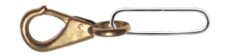 #2 SNAP HOOK - NO SWIVEL WITH STAINLESS STEEL LOOP