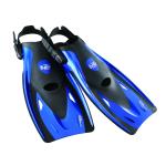 OPEN HEEL SNORKEL FIN W/SIL STRAP, MEDIUM BLUE