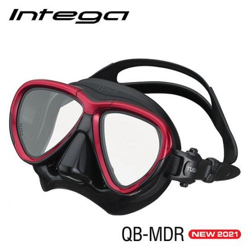 INTEGA MASK - METALLIC RED, BLACK SILICONE