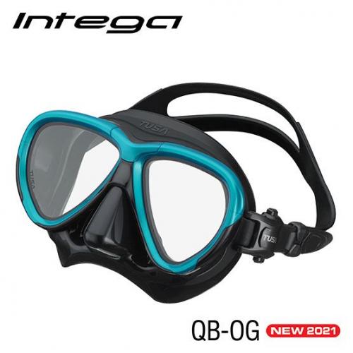 INTEGA MASK - OCEAN GREEN, BLACK SILICONE