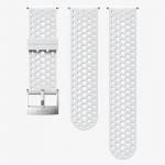 24 ATH1 SILICONE STRAP WHITE/STEEL S+M  (Non Dive)