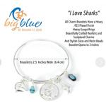 SHARK Bracelet for Women, SHARK Bangle Bracelet, SHARK Charm Bracelet,