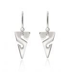 Line Arrow Sterling Silver Drop Earrings