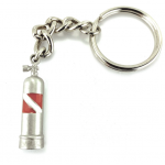 Scuba Tank Keychain with Dive Flag