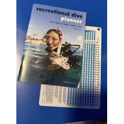 Recreational Dive Planner Table with Instructions for use booklet