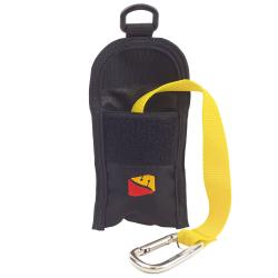 JON LINE W/ CARABINEER & POUCH - BLACK