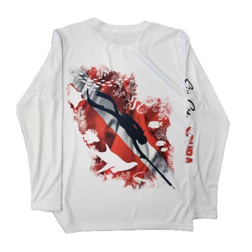 WHITE REEF DIVER LONG SLEEVE RASH GUARD - SEAFEAR