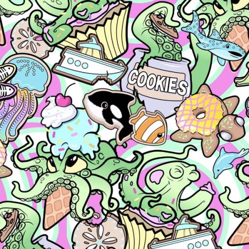 SpaceFish Army WOMENS LEGGINGS CandyOcto