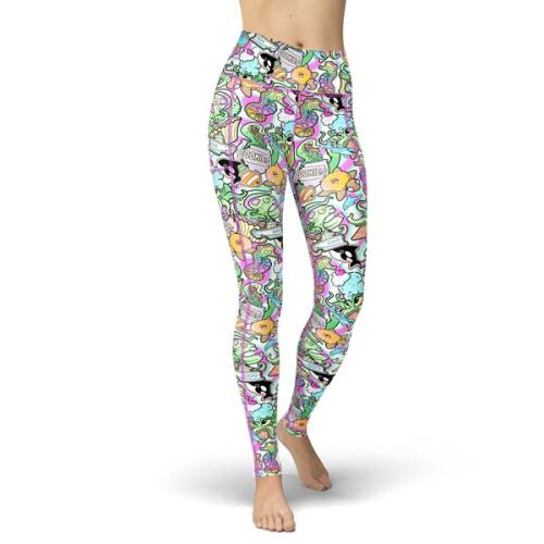 SpaceFish Army WOMENS LEGGINGS CandyOcto