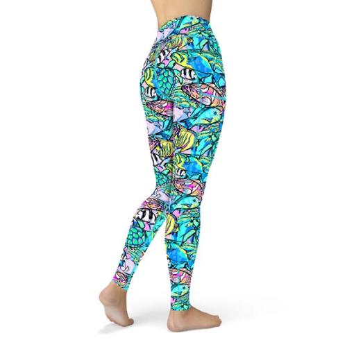 Spacefish Army WOMENS LEGGINGS FishFrenzy