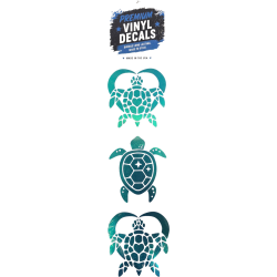 3 Pack Vinyl Decals MultiColor or Metallic