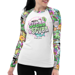 Size 3xLarge WOMENS RASH GUARDS CandyOcto Spacefish Army