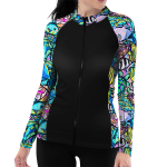 Spacefish Army WOMENS ZIP RASH GUARDS FishFrenzy