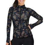 Size Small WOMENS RASH GUARDS Ocean Mandala Spacefish Army Size Small WOMENS RASH GUARDS Ocean Mandala Spacefish Army