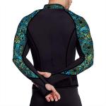 Spacefish Army ZIP RASH GUARDS HAMMERHEAD HIBISCUS