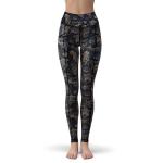 Size Small WOMENS LEGGINGS Ocean Mandala Spacefish Army