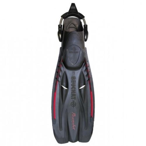 Beuchat Power Jet Fins w/spring straps Black