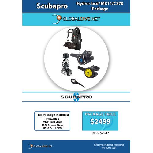 Scubapro Hydros Pro BCD with Scubapro Mk11 First stage/C370 Second ...