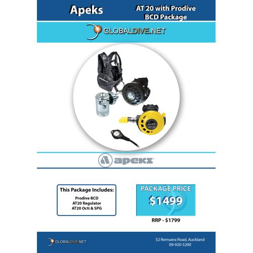 Apeks AT20 Regulator with ProDive BCD Package