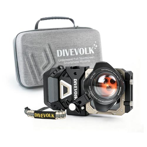 DIVEVOLK SeaTouch 6 Pro camera housing w/ Ocean Kit Black