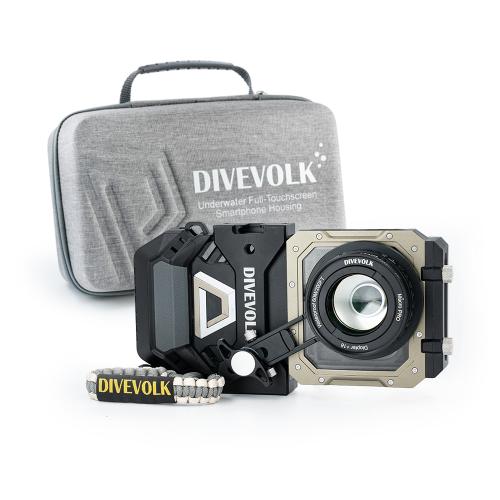 DIVEVOLK SeaTouch 6 Pro camera housing w/ Macro Kit Black