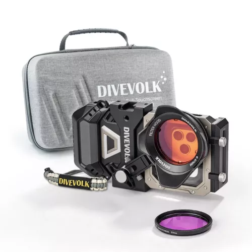 DIVEVOLK SeaTouch 6 Pro camera housing w/ Filters Kit Black