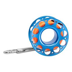 Cressi 15m Aluminium Finger Spool Blue