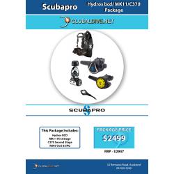 Scubapro Hydros Pro BCD with Scubapro Mk11 First stage/C370 Second stage/R105 Octi and SPG Package