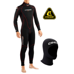 Cressi Maya 7mm Wetsuit & Resilient Hood with Bib