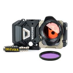 DIVEVOLK SeaTouch 6 Pro camera housing w/ Filters Kit Black