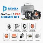 DIVEVOLK SeaTouch 6 Pro camera housing w/ Ocean Kit Black