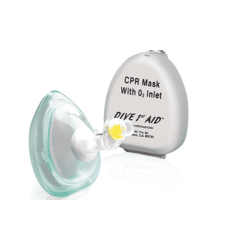 D1A CPR Pocket Mask (in a plastic case w/O2 barb & valve)