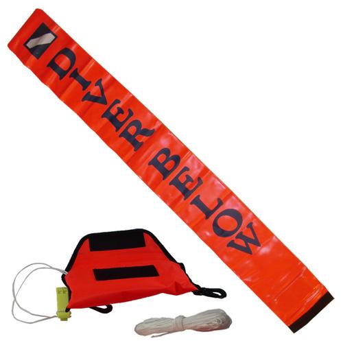 SIGNAL TUBE MARKER WITH BAG AND WHISTLE