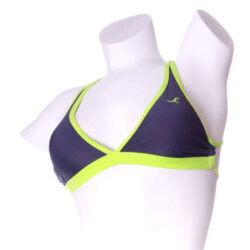 DM - Top Halter Gris Bordure Lime