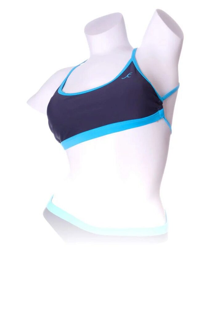 DM - Top Hybrid Gris bordure aqua