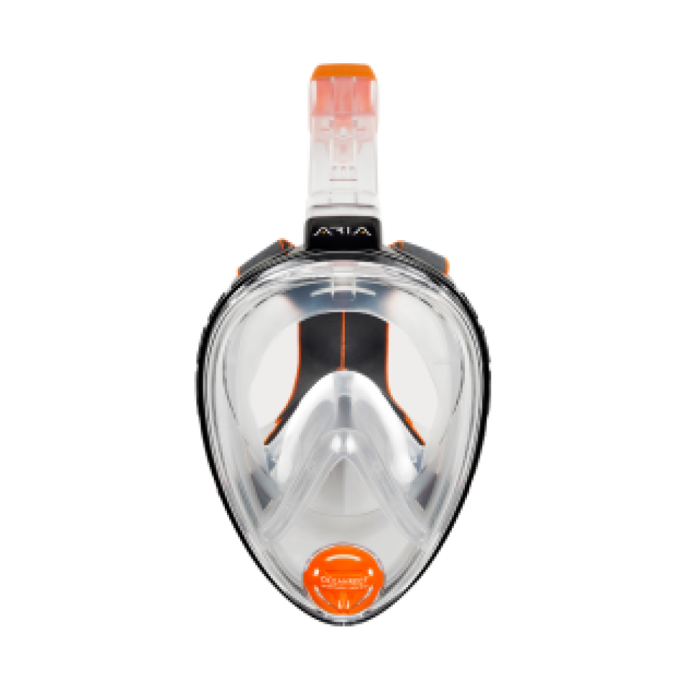Aria Classic Full Face Snorkel Mask, Black/Clear, S/M Aria Classic Full Face Snorkel Mask, Black/Clear, S/M