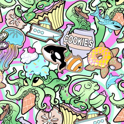 Spacefish Army Eco-Friendly Candy Octopus Scuba Head Band