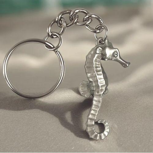 Pewter Key Chain, Seahorse
