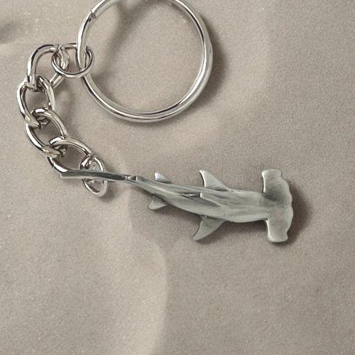 Pewter Key Chain, Hammerhead Shark