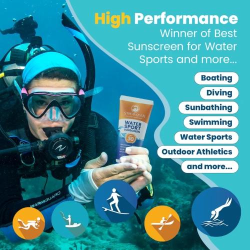Water Sport Sunscreen for Face & Body, Stream2Sea,  SPF 20, 3OZ