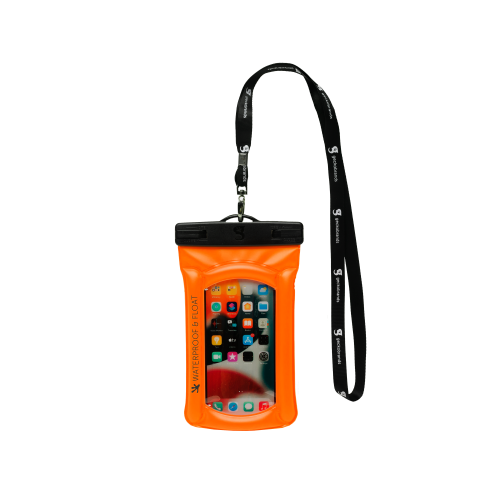 Large Float Phone Dry Bag, Bright Orange