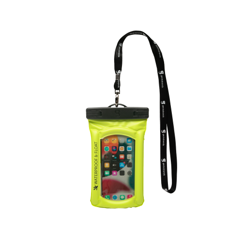 Large Float Phone Dry Bag, Bright Green