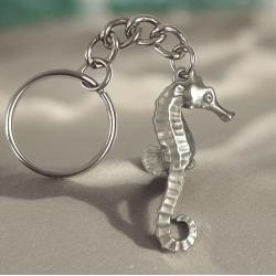 Pewter Key Chain, Seahorse