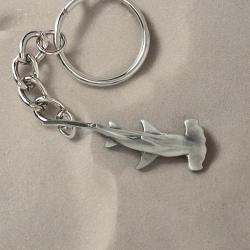 Pewter Key Chain, Hammerhead Shark