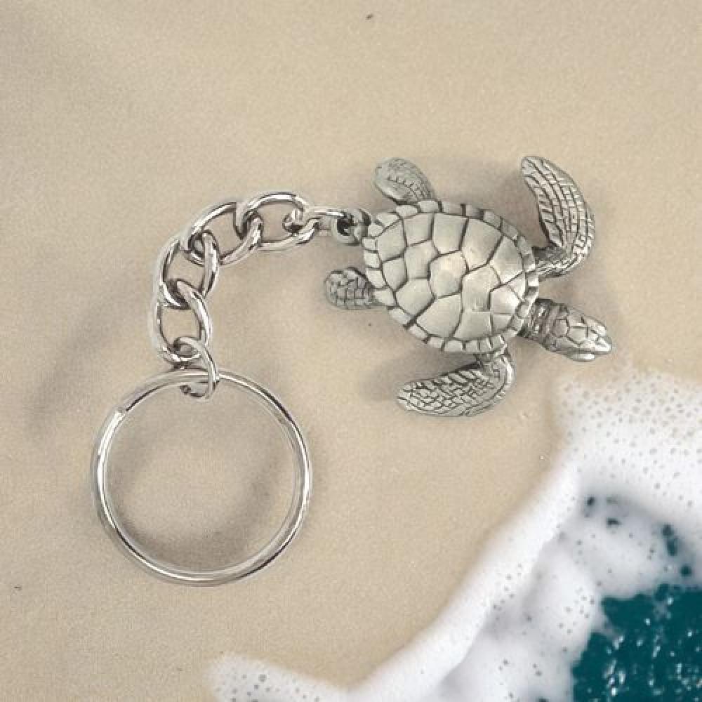 Pewter Key Chain, Sea Turtle Pewter Key Chain, Sea Turtle