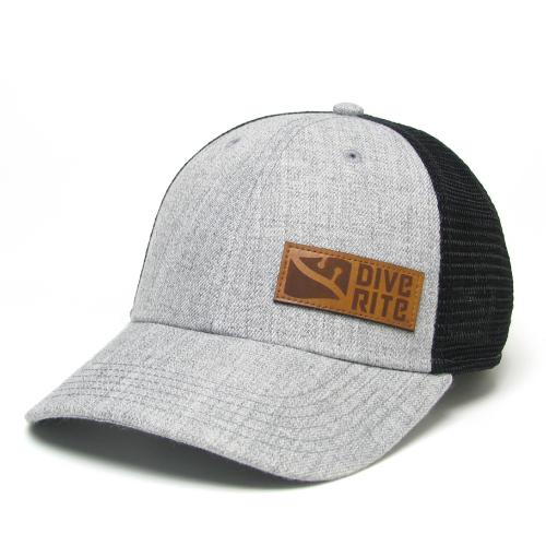 LOW PRO TRUCKER W/ LEATHER LOGO - GREY