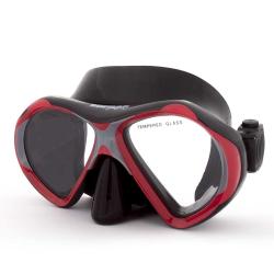 SUPERBA MASK BLACK SILICONE RED FRAME