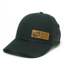 LOW PRO TRUCKER W/ LEATHER LOGO - BLACK