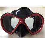 CURIOSA MASK BLACK SILICONE RED FRAME