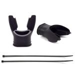 Mouthpiece Comfort Black Silicone Long